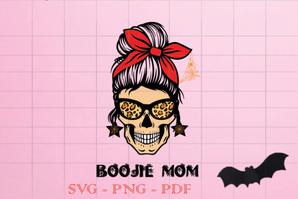 Boojie Mom Skull Halloween SVG