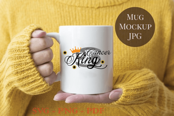 Cancer King Birthday Gift SVG