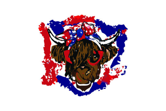 Cow Flag Day America Sublimation