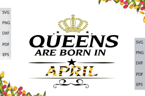 Gift for April Queens, Leopard Font
