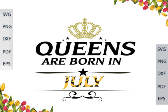 Gift for July Queens, Leopard Font