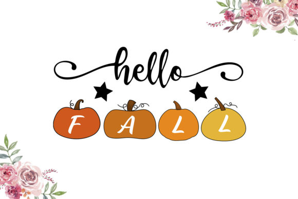 Hello Fall Pumpkin SVG