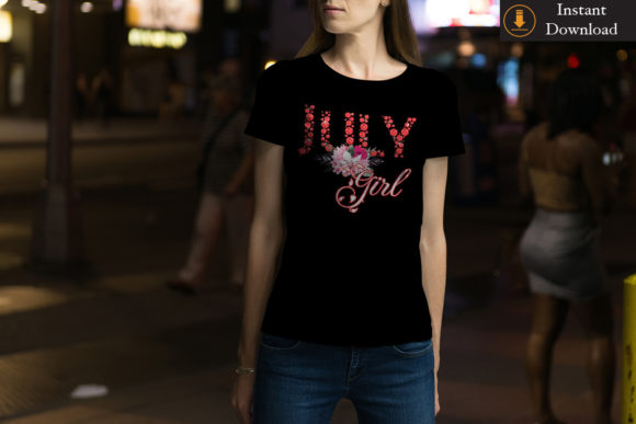 July Girls Birthday Gift Idea SVG
