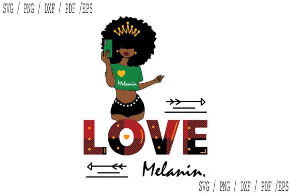 Love Melanin Embroidery Design