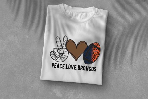 Peace Love NFL Broncos DIY Crafts Files