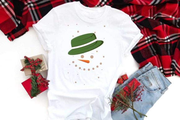Snowman Wear Green Hat Christmas